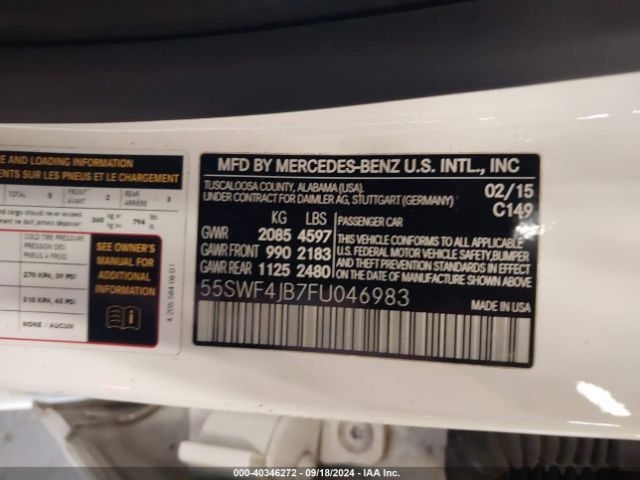 55SWF4JB7FU046983 Mercedes-Benz C 300 Luxury/sport