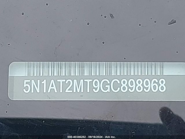 5N1AT2MT9GC898968 Nissan ROGUE SV