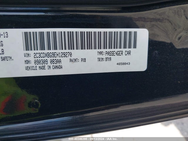 Dodge Charger Se 2014 2C3CDXBG9EH129270 Image 9