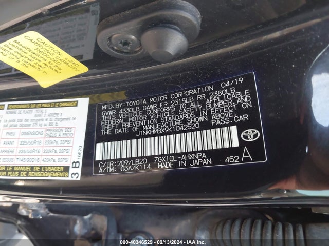 Toyota C-hr Limited 2019 JTNKHMBX9K1042520 Image 9