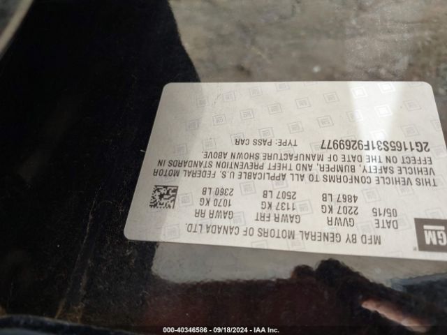 2G1165S31F9269977 Chevrolet IMPALA 2LZ