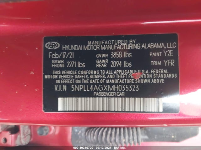 Hyundai ELANTRA SE 2021 5NPLL4AGXMH035323 Image 9