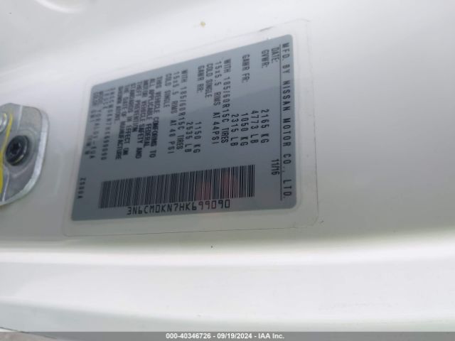 3N6CM0KN7HK699090 Nissan Nv200 S