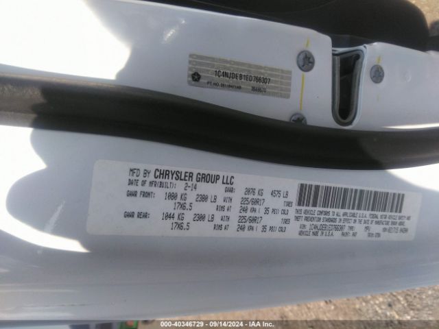 1C4NJDEB1ED766307 Jeep Compass Latitude