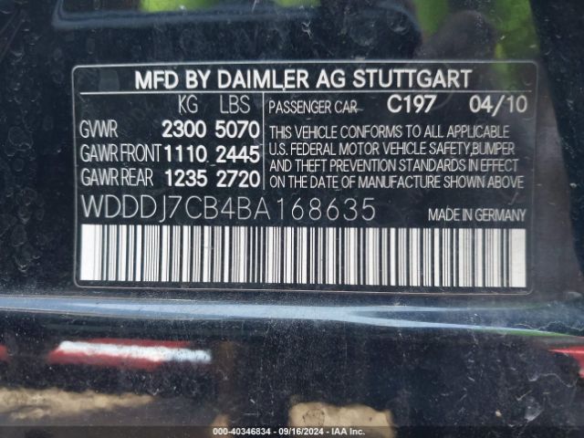 2011 MERCEDES-BENZ CLS 550 WDDDJ7CB4BA168635 Photo 8