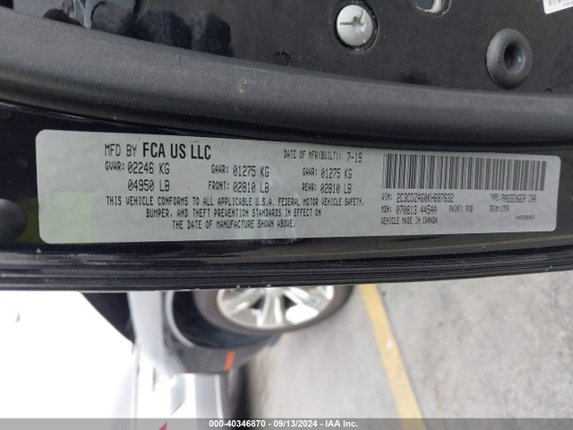 Dodge Challenger Sxt 2019 2C3CDZAG0KH687632 Image 9