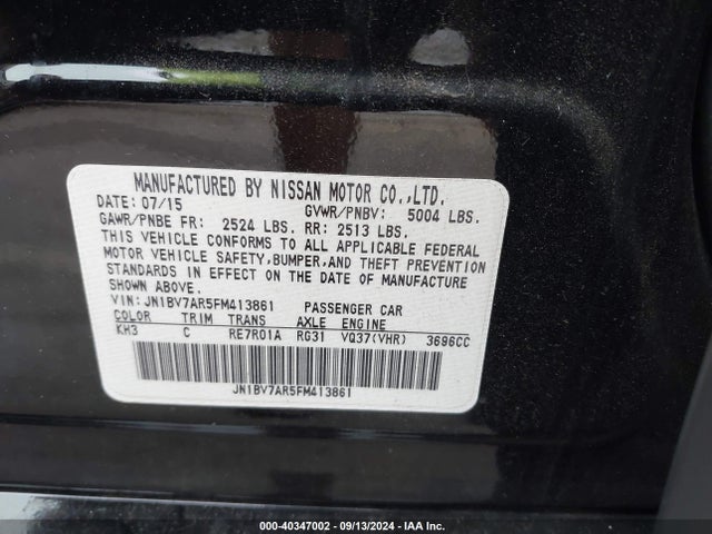 JN1BV7AR5FM413861 Infiniti Q50 Premium