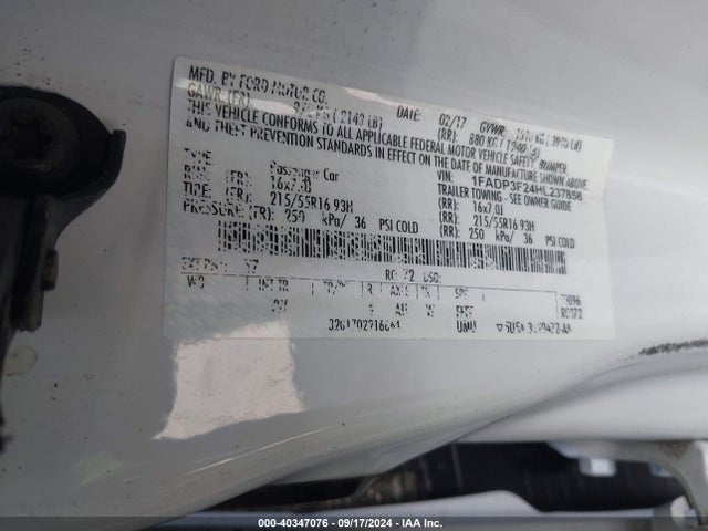 Ford FOCUS SE 2017 1FADP3F24HL237856 Image 9