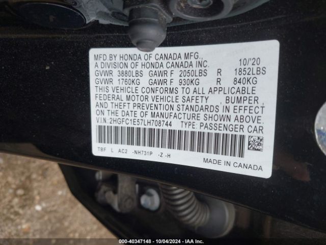 2HGFC1E57LH708744 Honda CIVIC SI SEDAN