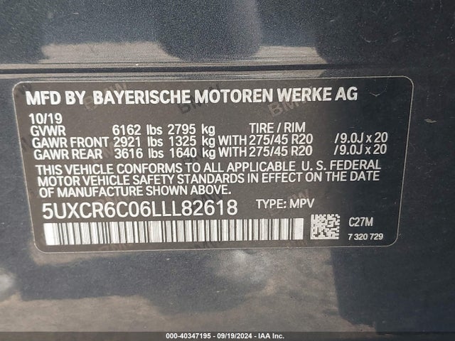5UXCR6C06LLL82618 BMW X5 Xdrive40i