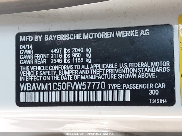 BMW X1 Sdrive28i 2015 WBAVM1C50FVW57770 Image 9