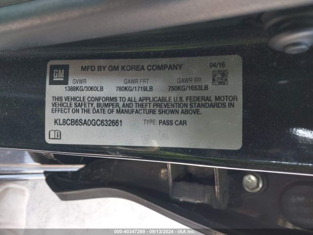 KL8CB6SA0GC632661 Chevrolet Spark Ls Cvt