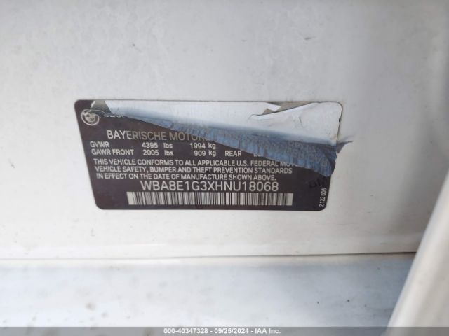 WBA8E1G3XHNU18068 BMW 320i