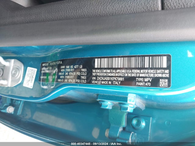 ZACNJABB1KPK79881 Jeep Renegade Latitude Fwd