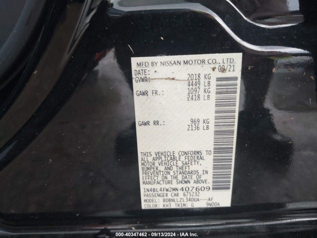 Nissan Altima Platinum Intelligent Awd 2021 1N4BL4FW2MN407609 Image 9