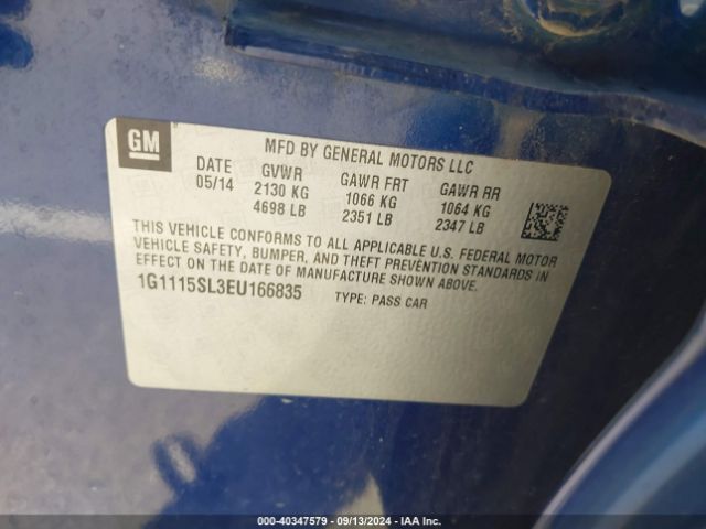 1G1115SL3EU166835 Chevrolet IMPALA 1LT