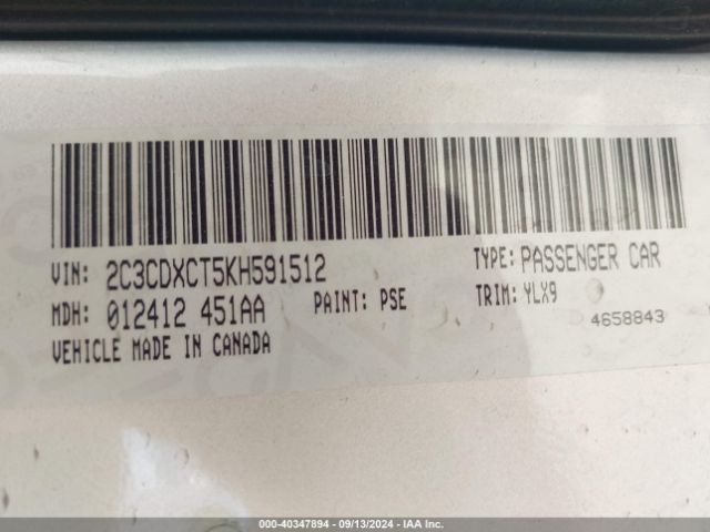 2019 DODGE CHARGER 2C3CDXCT5KH591512 Photo 8