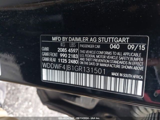 WDDWF4JB1GR131501 Mercedes-Benz C 300 Luxury/sport