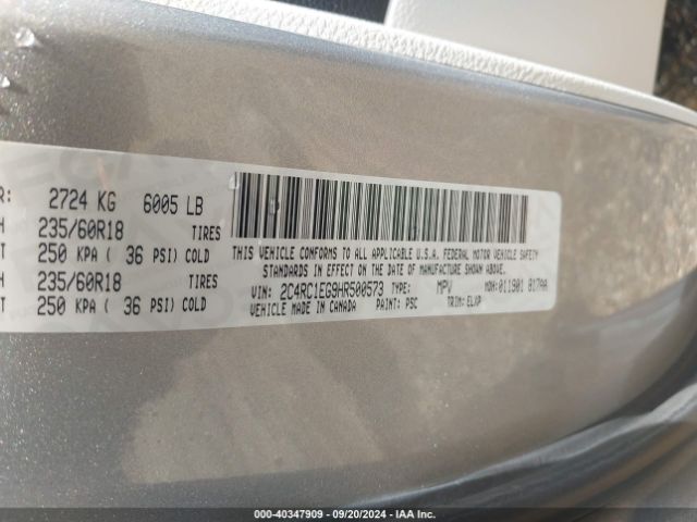 2C4RC1EG9HR500573 Chrysler Pacifica Touring-l Plus