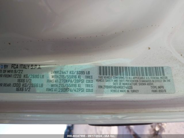 ZFBHRFAB4N6X74609 RAM Promaster City Cargo Van