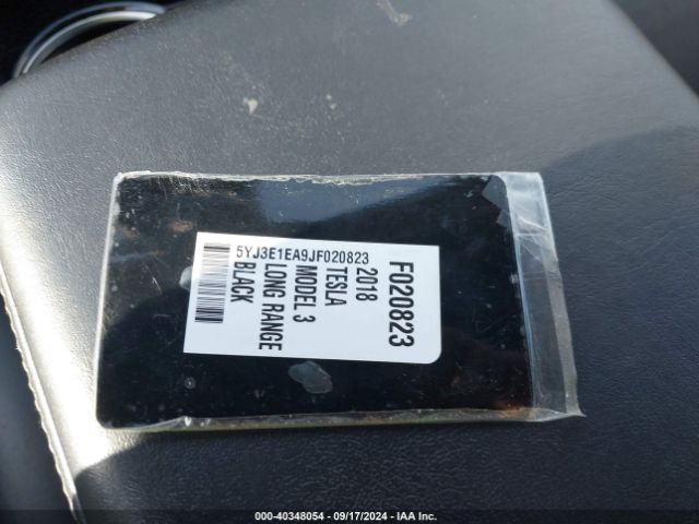 5YJ3E1EA9JF020823 Tesla Model 3 Long Range/mid Range