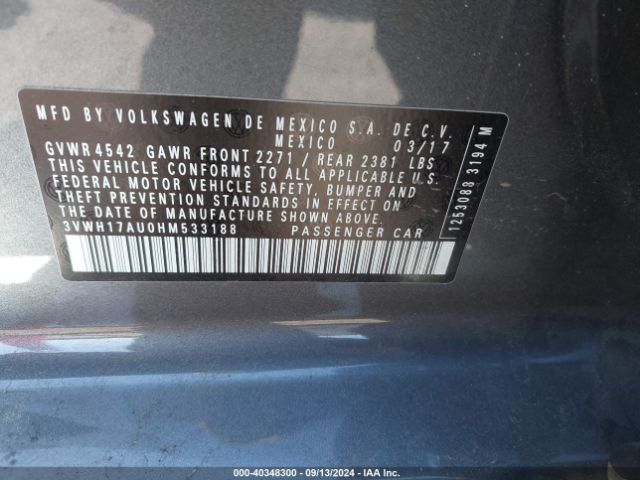 3VWH17AU0HM533188 Volkswagen Golf Alltrack Tsi S/tsi Se/tsi Sel