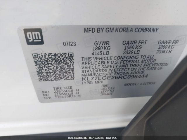 KL77LGE26RC096444 Chevrolet Trax Fwd 1rs