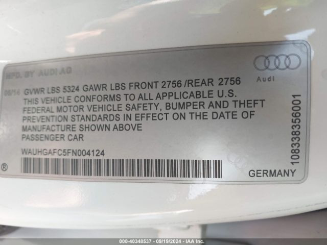 WAUHGAFC5FN004124 Audi A6 3.0t Premium Plus