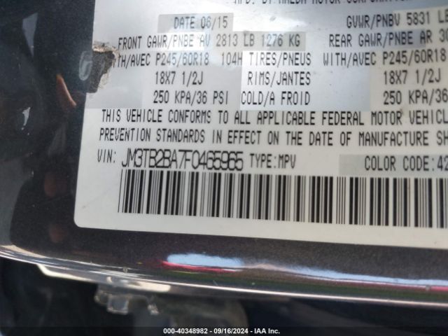 JM3TB2BA7F0465965 Mazda CX-9 SPORT