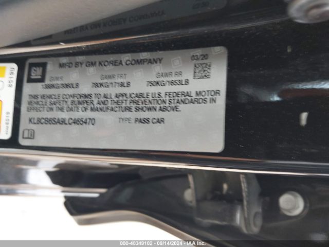 KL8CB6SA9LC465470 Chevrolet Spark Fwd Ls Automatic