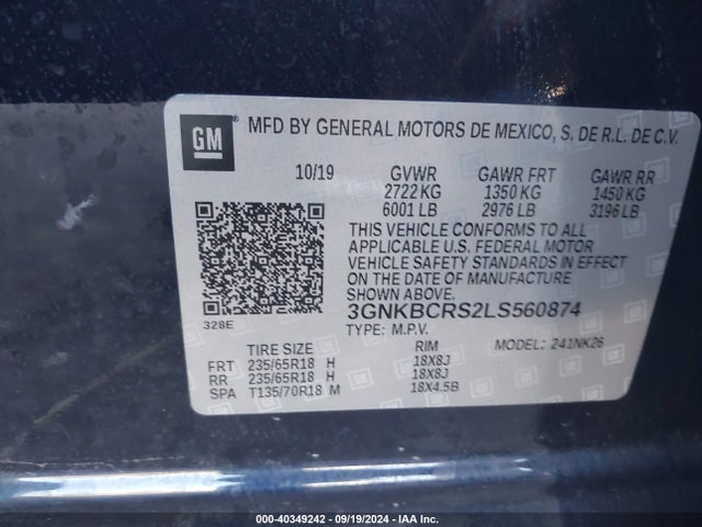 Chevrolet Blazer Fwd 2lt 2020 3GNKBCRS2LS560874 Image 9