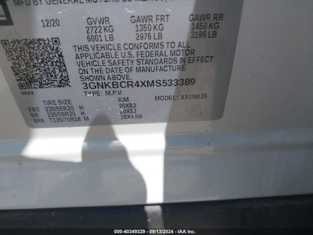 3GNKBCR4XMS533389 Chevrolet Blazer Fwd 2lt