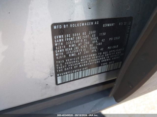 WVGRMPE25NP061045 Volkswagen ID.4 PRO