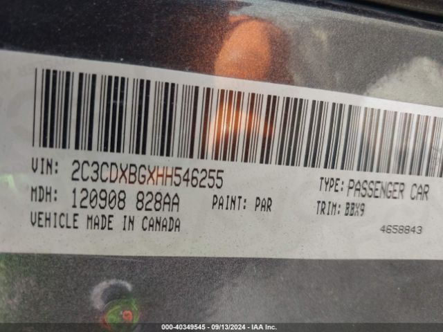 2C3CDXBGXHH546255 Dodge Charger Se Rwd
