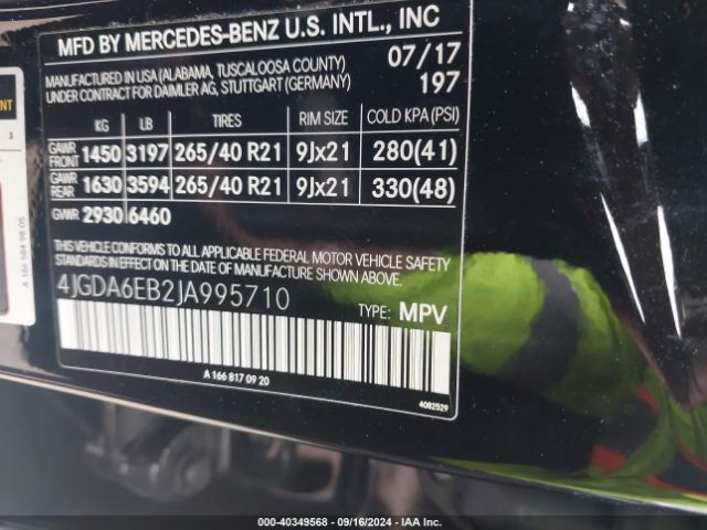 2018 MERCEDES-BENZ AMG GLE 43 4JGDA6EB2JA995710 Photo 8
