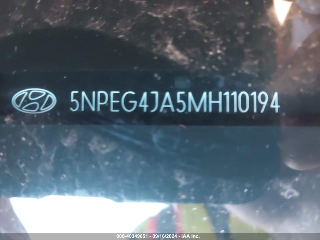 Hyundai SONATA SE 2021 5NPEG4JA5MH110194 Image 9