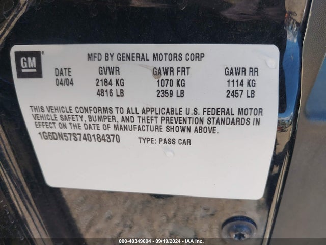 2004 CADILLAC CTS-V 1G6DN57S740184370 Photo 8