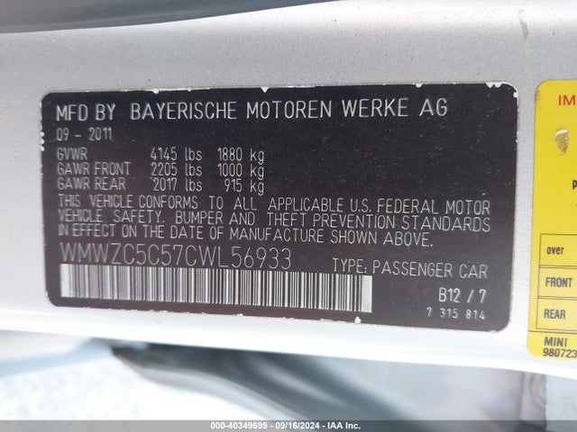 2012 MINI COOPER S COUNTRYMAN WMWZC5C57CWL56933 Photo 8