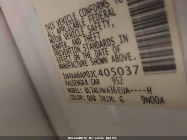 1N4AA6AP0JC405037 Nissan Maxima 3.5 Platinum