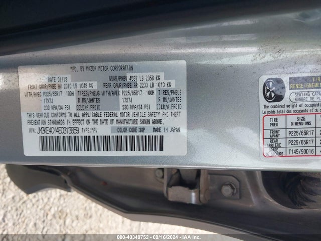 Mazda Cx-5 Touring 2014 JM3KE4CY4E0313859 Image 9