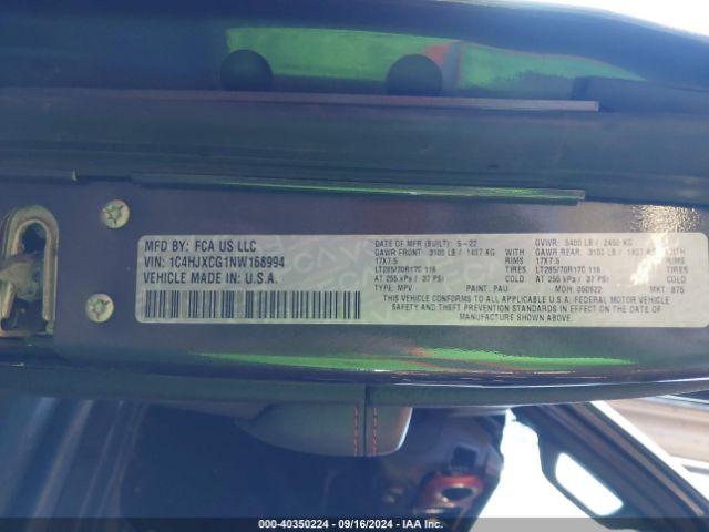 1C4HJXCG1NW168994 Jeep Wrangler Rubicon 4x4