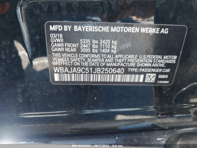 WBAJA9C51JB250640 BMW 530e Iperformance