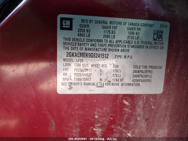 2GKALMEK9G6241512 GMC Terrain Sle-1