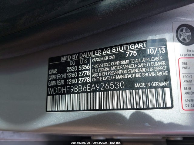 Mercedes-Benz E 550 4matic 2014 WDDHF9BB6EA926530 Image 9