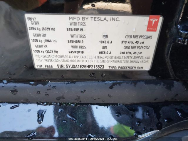 5YJSA1E26HF215823 Tesla Model S 100d/60d/75d/90d/p100d