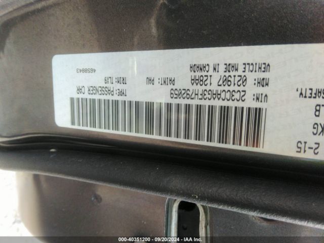 2C3CCAAG3FH792059 Chrysler 300 Limited
