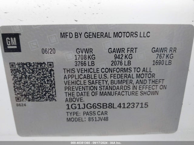1G1JG6SB8L4123715 Chevrolet Sonic Fwd  1fl 5-door