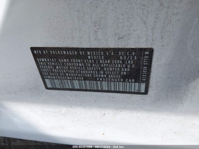 3VWBM7BU6PM019498 Volkswagen Jetta 1.5t Sport
