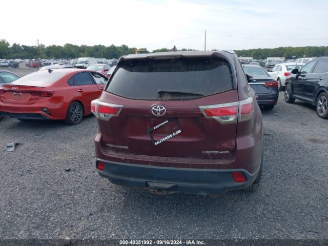 5TDDKRFHXFS077963 Toyota Highlander Limited V6