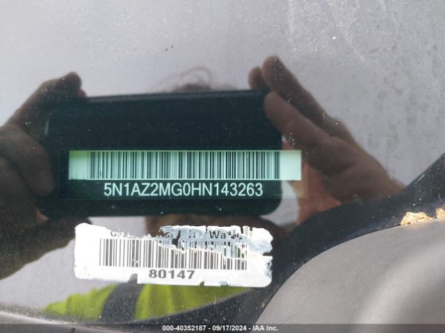 5N1AZ2MG0HN143263 Nissan Murano Platinum